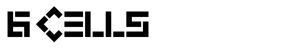 6 Cells font preview